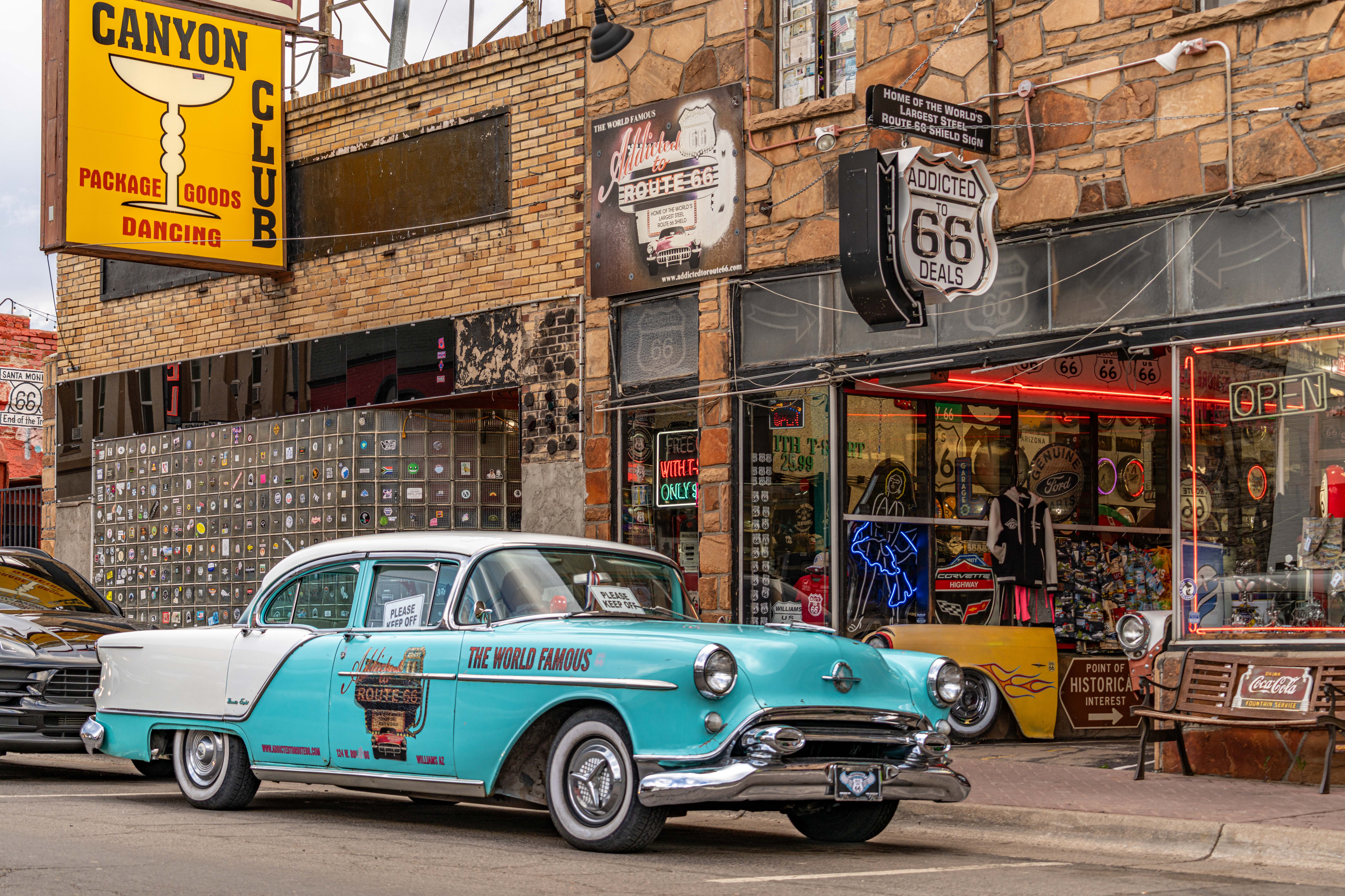 Historic Route 66 drive from Williams to the South Rim